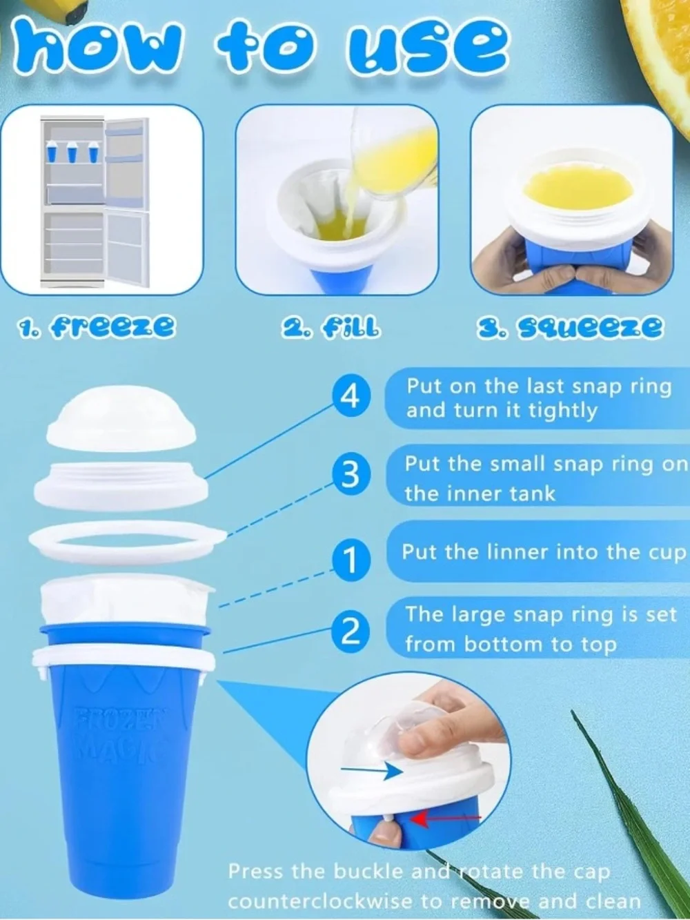 Slushie Maker Cup - 3 pc NEW in Box